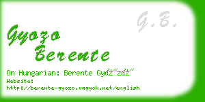 gyozo berente business card